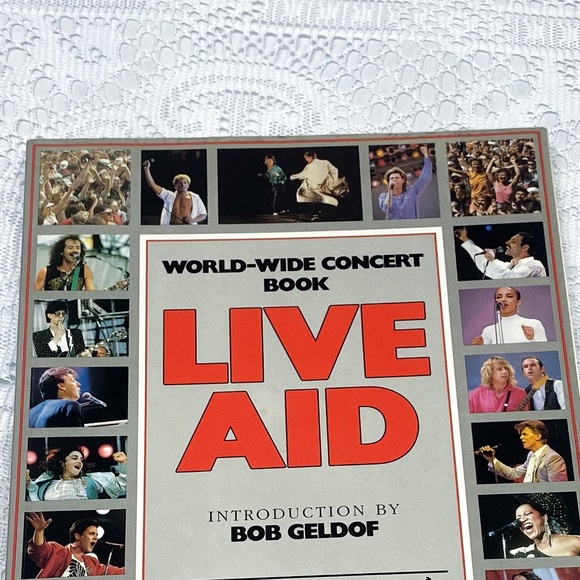 Official Live Aid Book Bob Geldof 1985 Concert Book 80s Artists Queen Santana - Picture 11 of 11